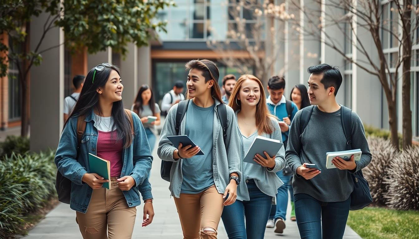 Students working in research laboratory